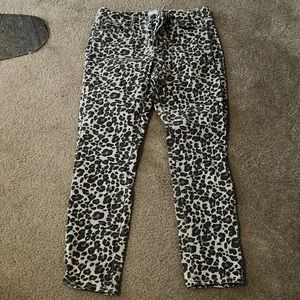 Leopard print jeans